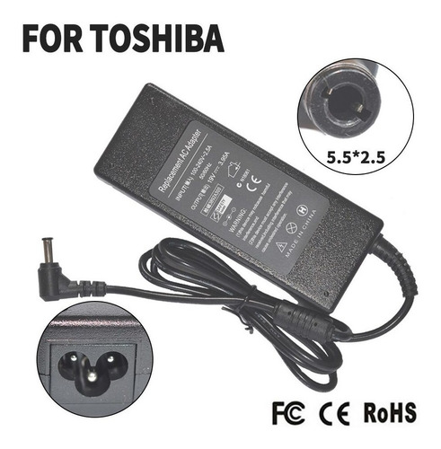 CARGADOR TOSHIBA/ASUS/LENOVO 19V 3.95 AMP 5.5*2.5MM HOMOLOGADO